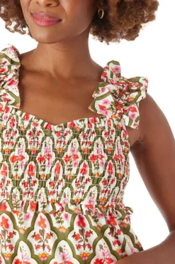 Crosby By Mollie Burch Midi- Brayden Dress Garden Lattice