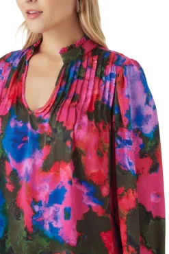 Crosby By Mollie Burch Blouses- Gabby Blouse Blurred Floral