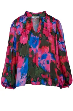 Crosby By Mollie Burch Blouses- Gabby Blouse Blurred Floral