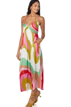 Crosby By Mollie Burch Maxi- Hill Dress Red Beach