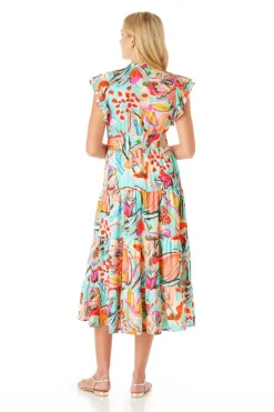 Crosby By Mollie Burch Midi- Kemble Dress Canyon Floral