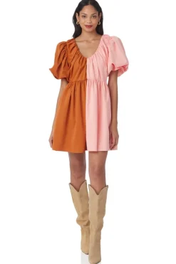 Crosby By Mollie Burch Mini- Raines Dress Salmon/Clay