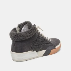 Dolce Vita Sneaker- Zilvia Plush Sneakers Anthracite Suede