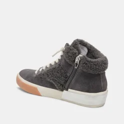 Dolce Vita Sneaker- Zilvia Plush Sneakers Anthracite Suede