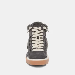 Dolce Vita Sneaker- Zilvia Plush Sneakers Anthracite Suede