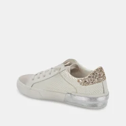 Dolce Vita Sneaker- Zina Embossed White Sneaker