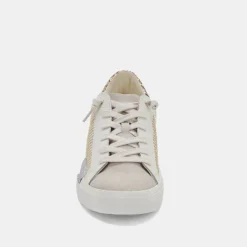 Dolce Vita Sneaker- Zina Embossed White Sneaker