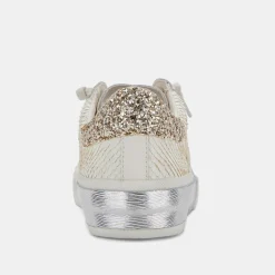 Dolce Vita Sneaker- Zina Embossed White Sneaker