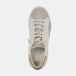 Dolce Vita Sneaker- Zina Embossed White Sneaker