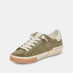 Dolce Vita Sneaker- Zina Plush Moss Perforated Suede