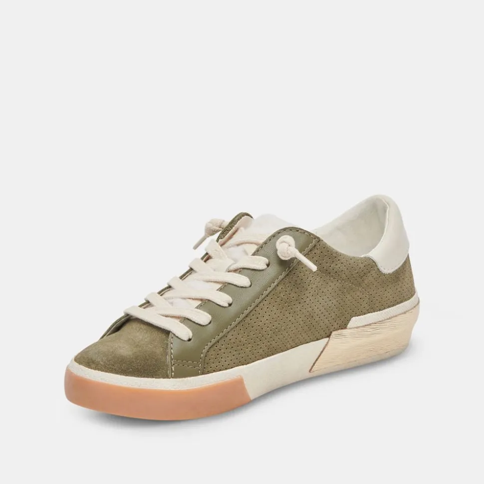 Dolce Vita Sneaker- Zina Plush Moss Perforated Suede