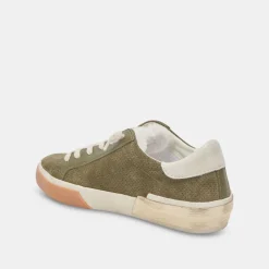 Dolce Vita Sneaker- Zina Plush Moss Perforated Suede