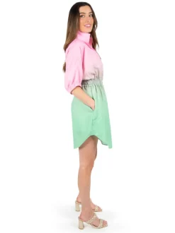 Emily McCarthy Mini- Palmer Dress Guava