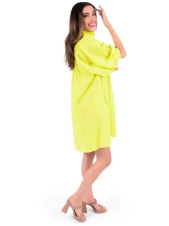 Emily McCarthy Mini- Stella Dress Chartreuse Cheetah