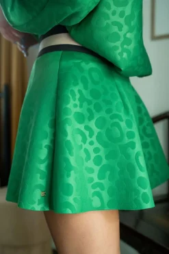 Emily McCarthy Skirts- Sydney Skirt Evergreen Cheetah