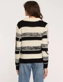Heartloom Sweaters- Joy Sweater In Ivory Stripe