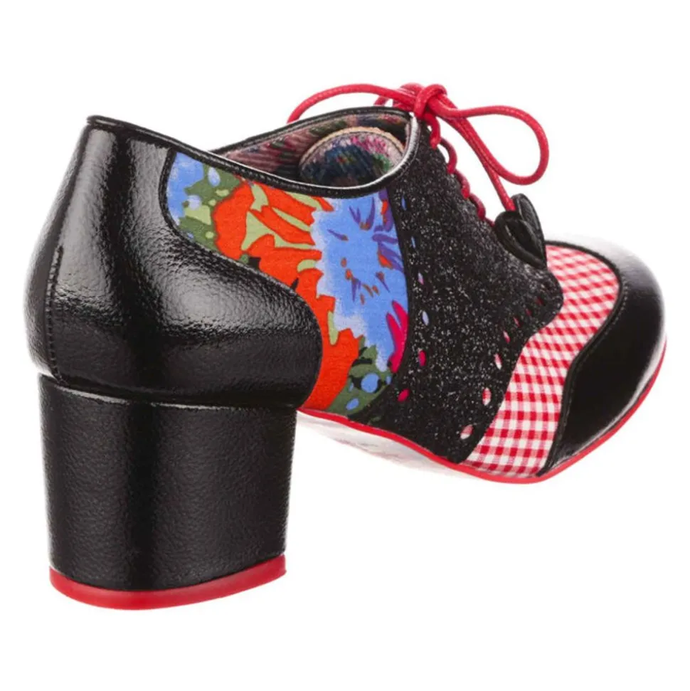 Irregular Choice Loafers/Oxfords- Clara Bow Black Floral