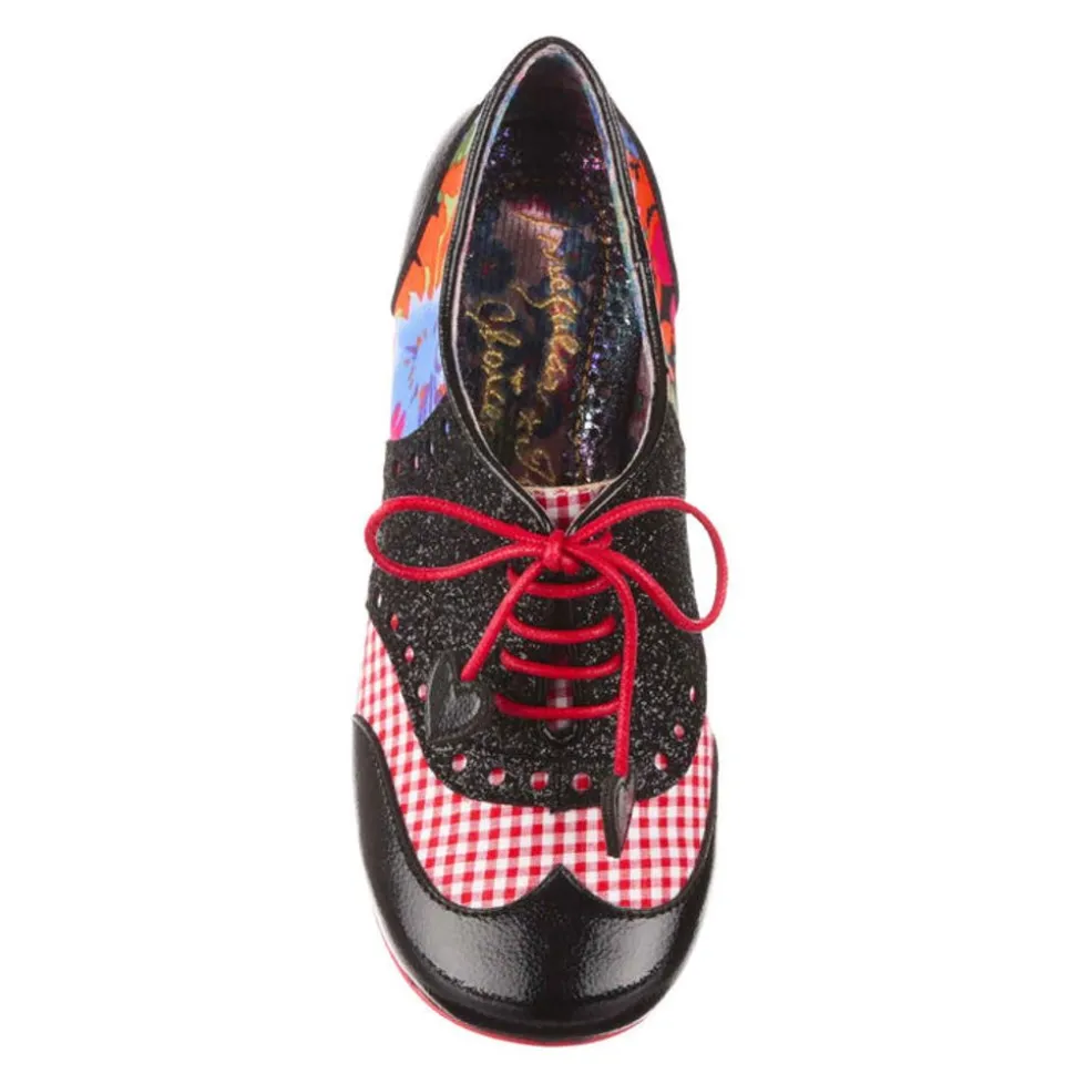 Irregular Choice Loafers/Oxfords- Clara Bow Black Floral