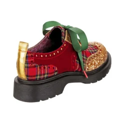 Irregular Choice Loafers/Oxfords- Smart N Spiffy Christmas Plaid