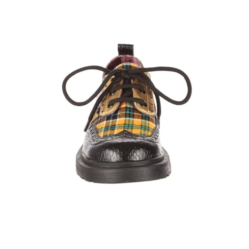 Irregular Choice Loafers/Oxfords- Smart N Spiffy Gold