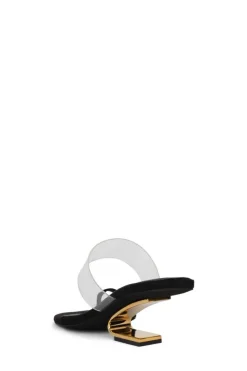 Jeffrey Campbell Sandal- Calculate Black Suede Sandal