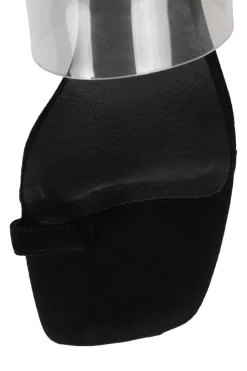 Jeffrey Campbell Sandal- Calculate Black Suede Sandal