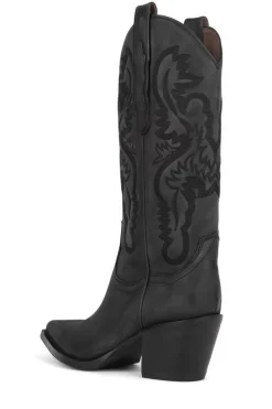 Jeffrey Campbell Boot- Dagget Black Washed Western Boot