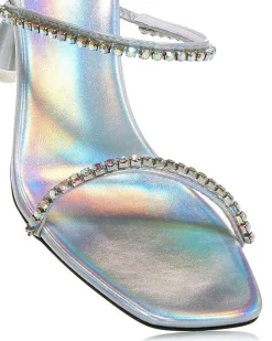 Jeffrey Campbell Heel- Demonica Silver Iridescent Combo