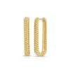 Jurate LA Jewelry- Effie Square Texture Hoop Earrings
