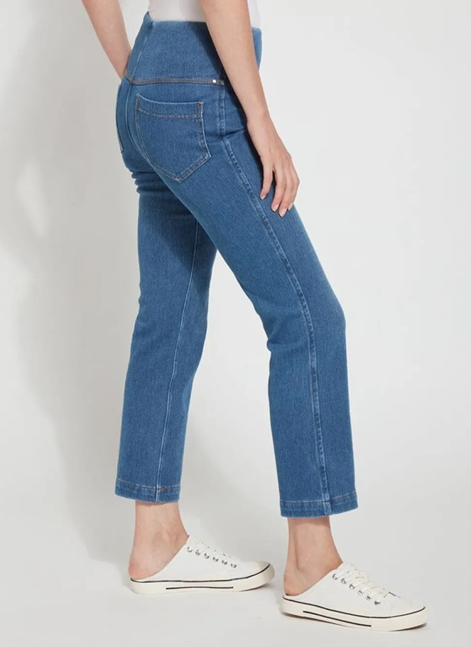 Lysse Jeans- Ankle Denim Baby Bootcut Mid Wash