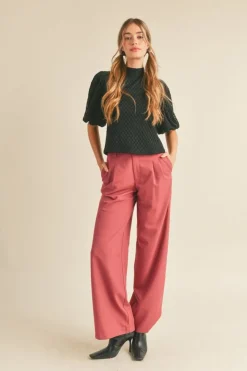 &Merci Pants-&Merci Bethany Pleated Trouser