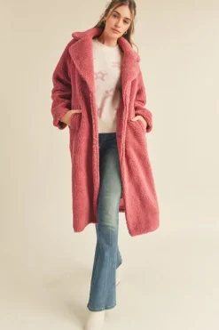 &Merci Coats-&Merci Full Length Teddy Coat