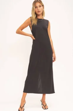 Project Social T Maxi- Gigi Vintage Wash Seamed Dress