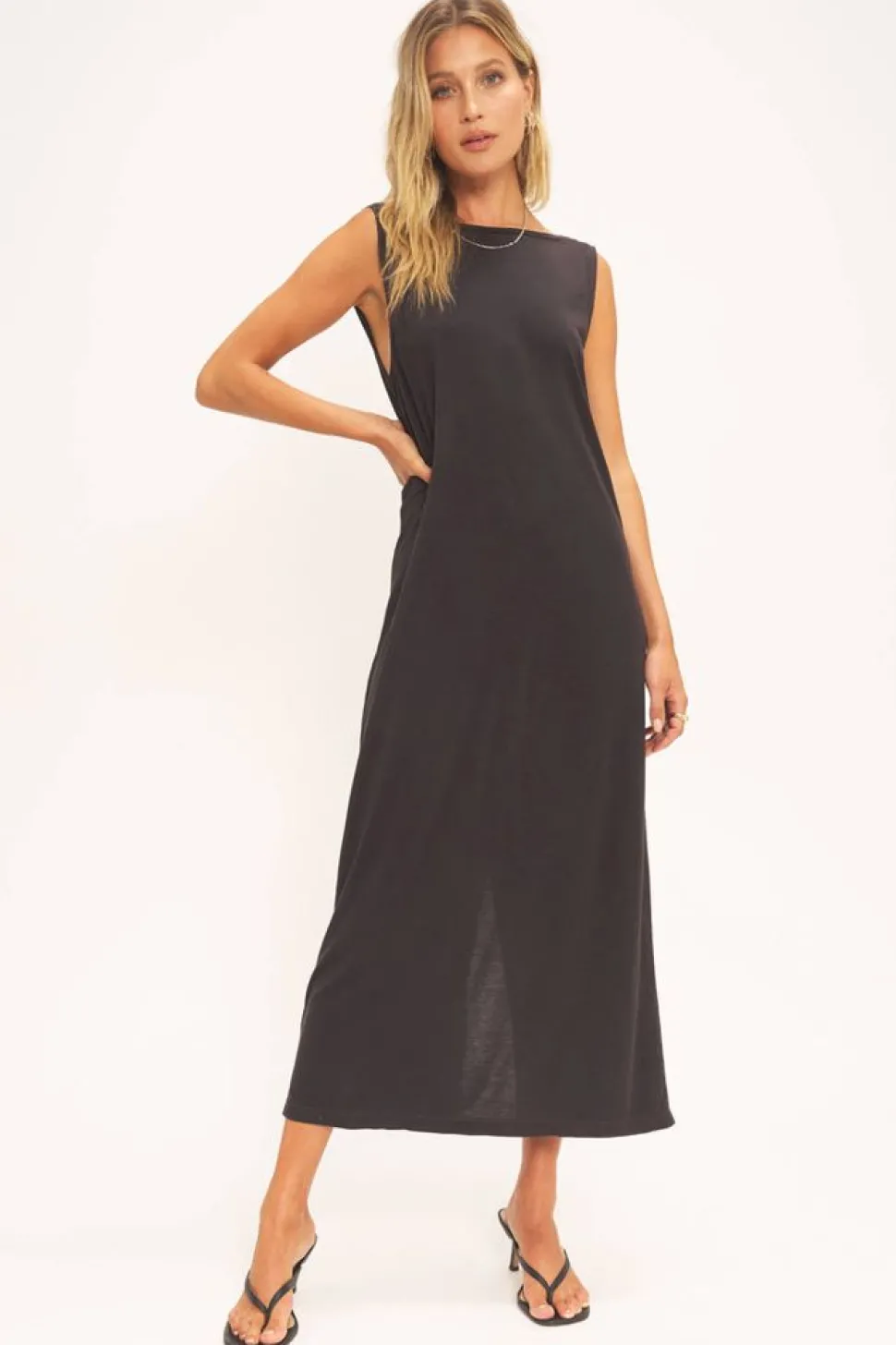 Project Social T Maxi- Gigi Vintage Wash Seamed Dress