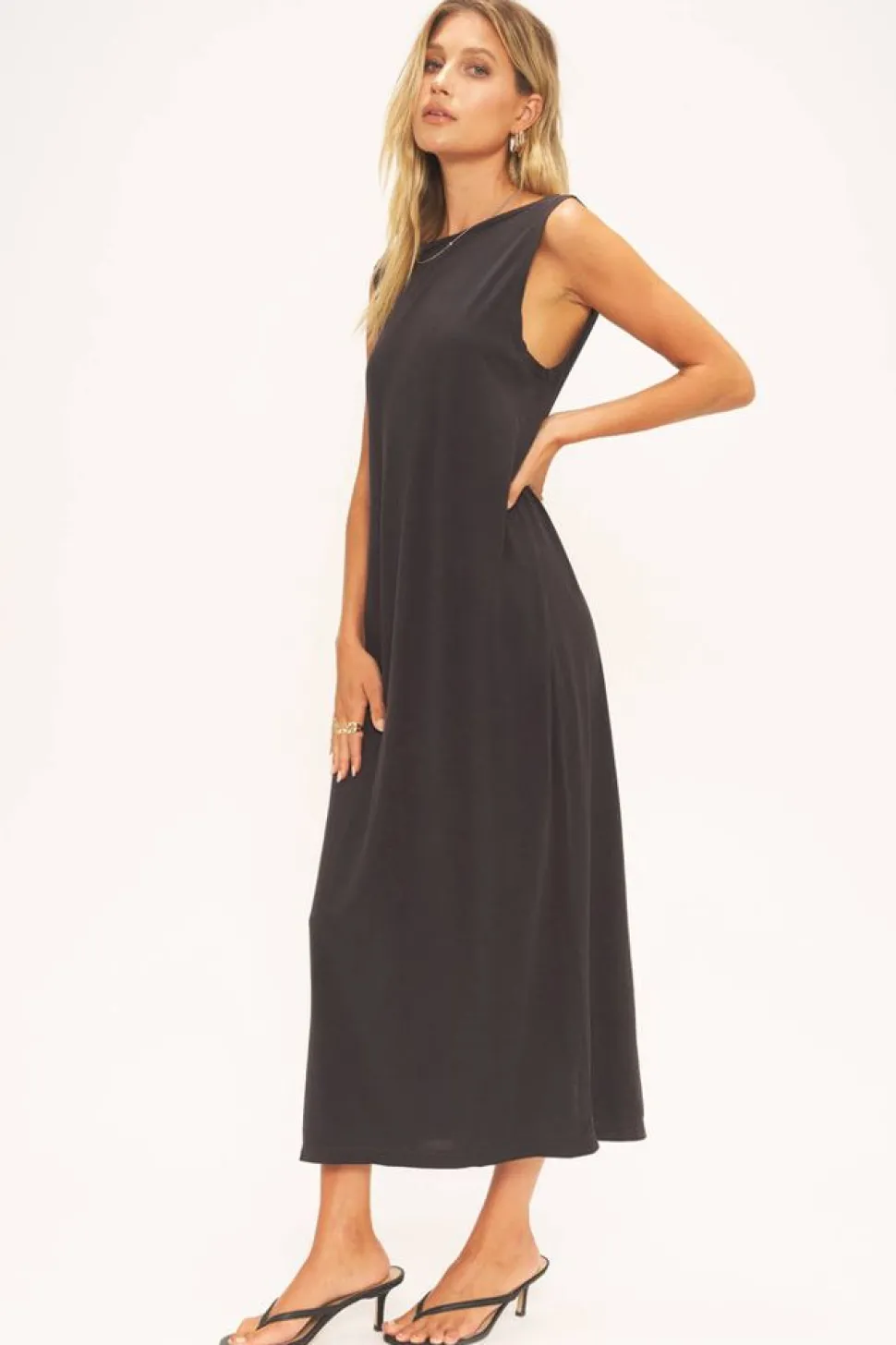 Project Social T Maxi- Gigi Vintage Wash Seamed Dress