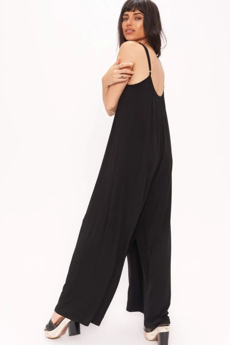 Project Social T Jumpsuit- No Regrets Shirred Jumpsuit