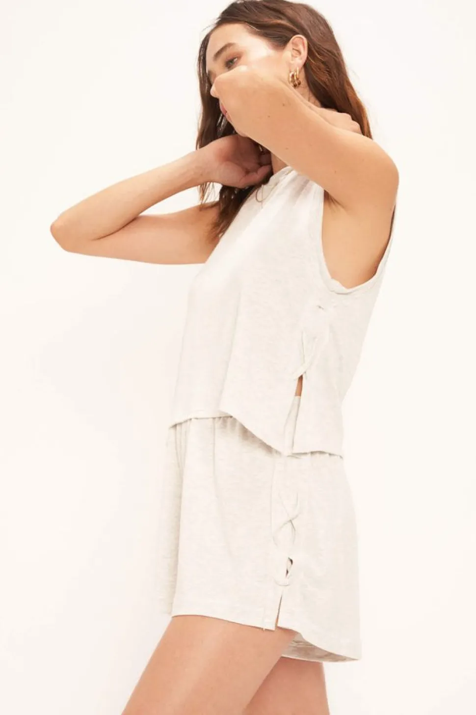 Project Social T Tanks- Rumors Lace Up Tank