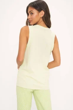 Project Social T Tanks- Skeleton Skate Tank Lime Cream
