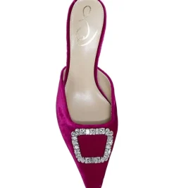 Sam Edelman Heel- Brit Jewel Raspberry Velvet