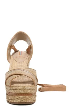 Sam Edelman Wedge- Vaughn Ankle Wrap Espadrille Platform Wedge Sandal