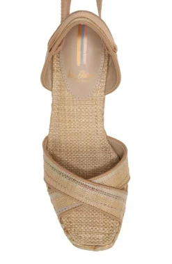 Sam Edelman Wedge- Vaughn Ankle Wrap Espadrille Platform Wedge Sandal