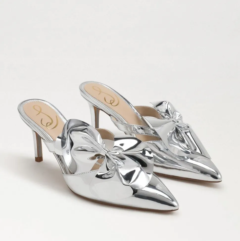 Sam Edelman Heel- Veranda Mule Pump Soft Silver