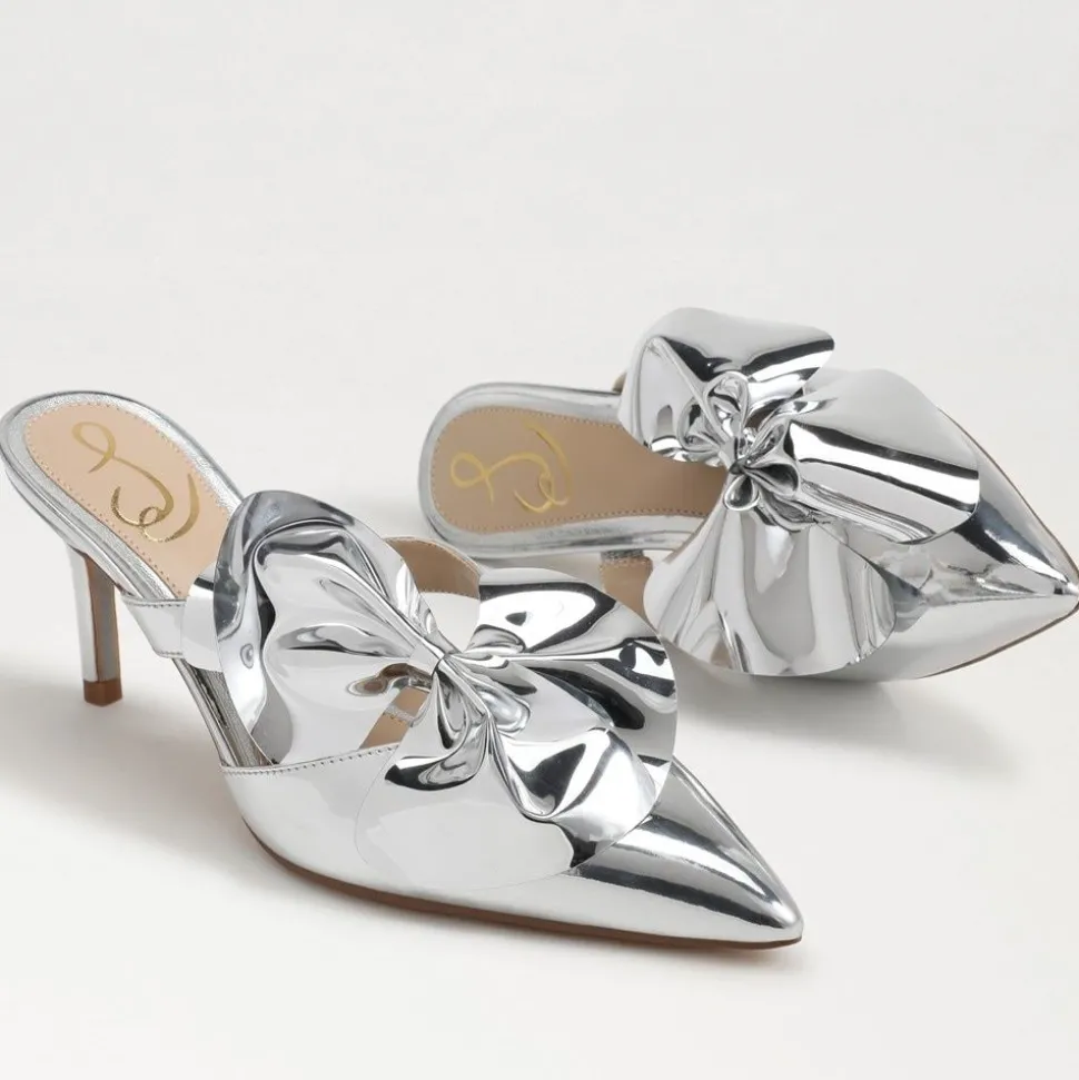 Sam Edelman Heel- Veranda Mule Pump Soft Silver