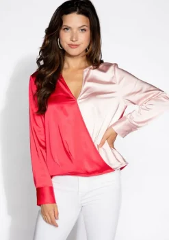 S'edge Apparel Blouses-S'Edge Apparel Astrid Top Colorblock