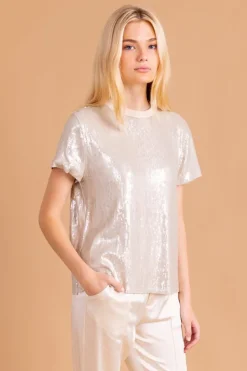 S'edge Apparel Blouses-S'Edge Apparel Ava Top Marshmallow