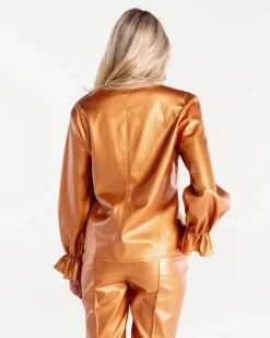 S'edge Apparel Blouses-S'Edge Apparel Murphy Top Copper