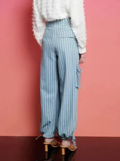 Sister Jane Pants- Cleo Striped Cargo Trousers