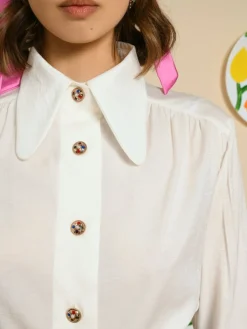 Sister Jane Blouses- Flower Fields Blouse - Pearled Ivory