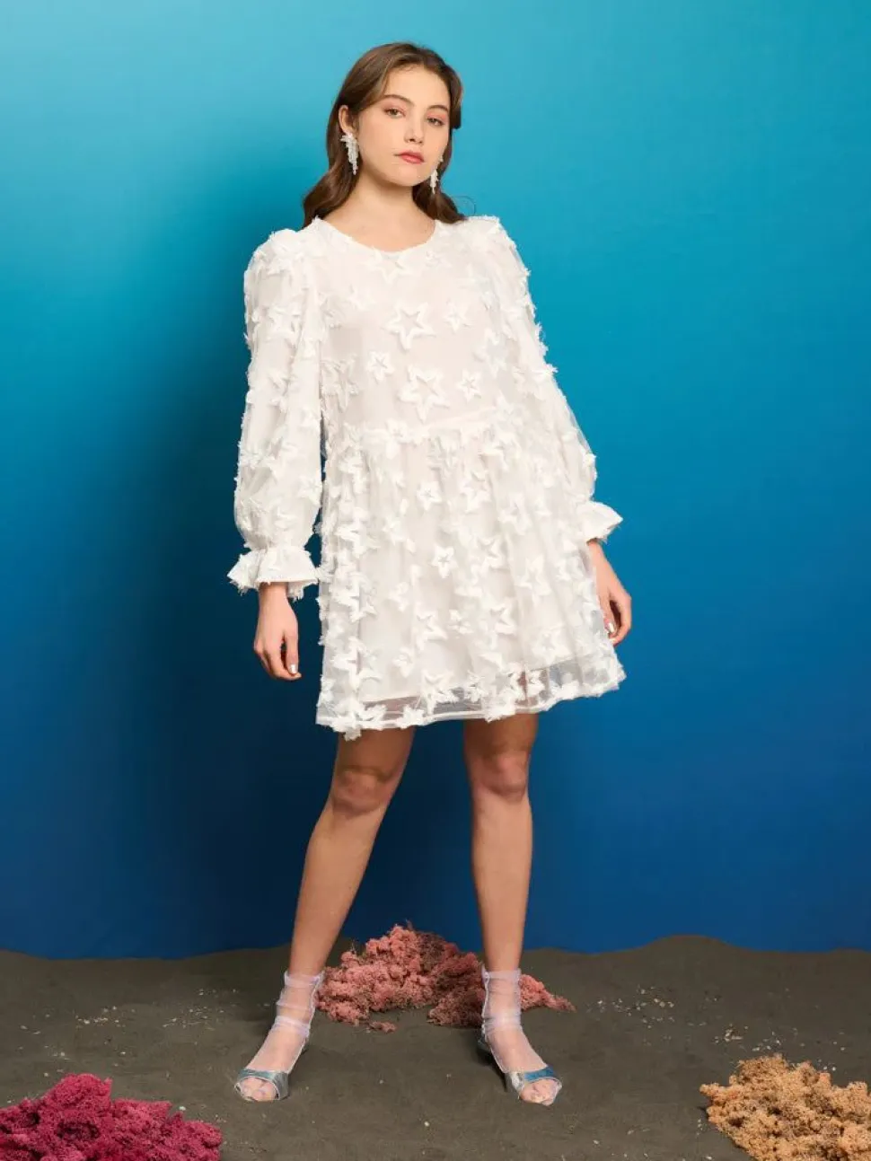 Sister Jane Mini- Periwinkle Organza Mini Dress