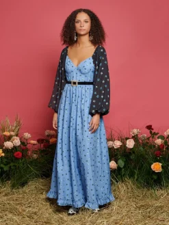Sister Jane Maxi- Saddle Floral Maxi Dress